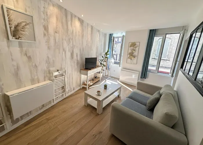 Apartamento Cocon Iodé Cosy équipé, Baigné De Lumière, Situé Au Cœur De à 1min à Pied Du Marché Avec Tv Et Wifi